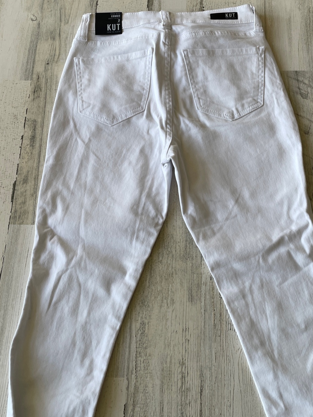 Kut from the Kloth Connie High Rise Ankle Skinny Jeans White NWT SZ 2 - Picture 7 of 13